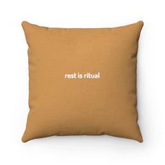 Rest Is Ritual Pillow (Orange)