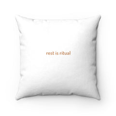 Rest Is Ritual Pillow (White)