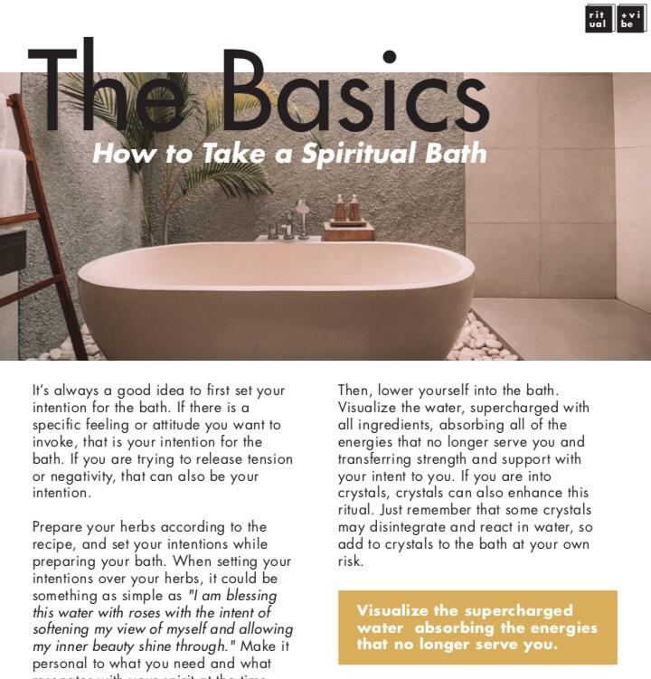 #BookOfBaths Vol 1: Spiritual Bath Recipe Book from Ritual+Vibe